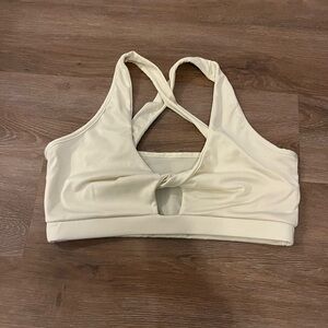 Women's Cream Sports Bra